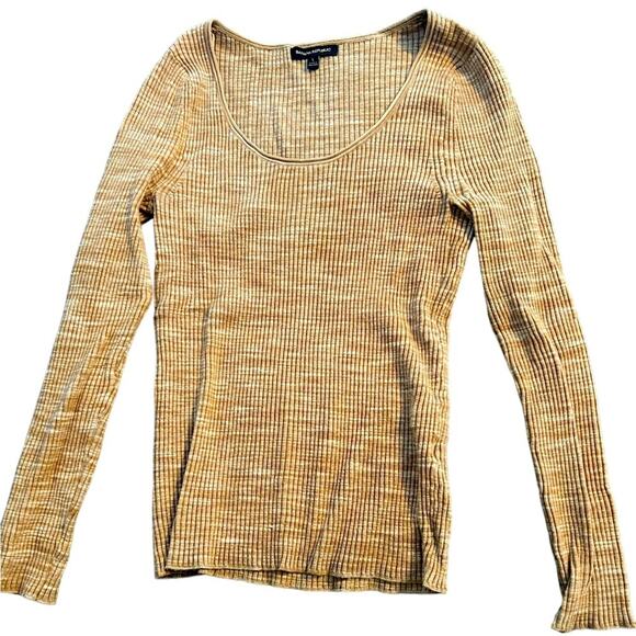 Banana Republic Space Dye Ribbed Scoop Neck Sweater Top - Size Large - Picture 4 of 6